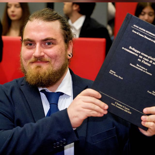 Foto di Paolo il giorno della laurea